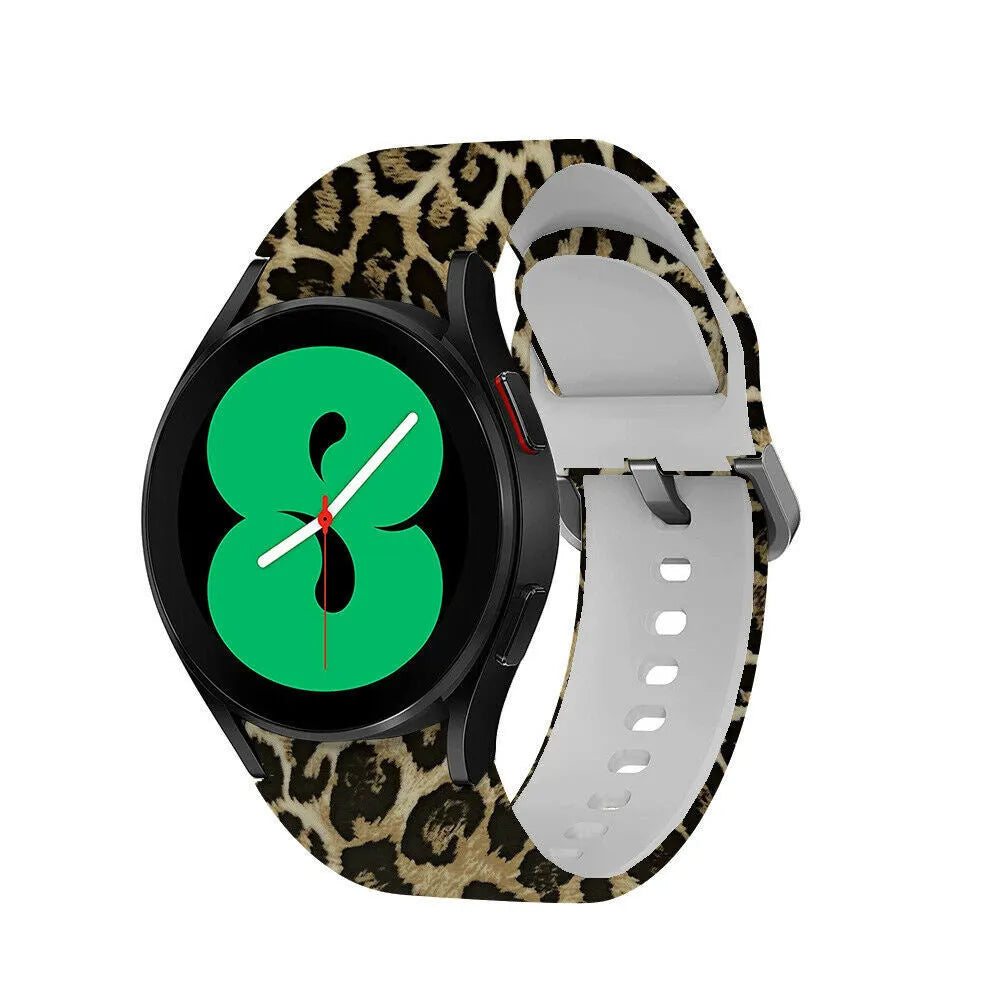 Print Silicone Strap, on a watch, 3/4 front view