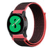 Correa nylon Samsung Galaxy Watch 4 44mm (negro/rojo)