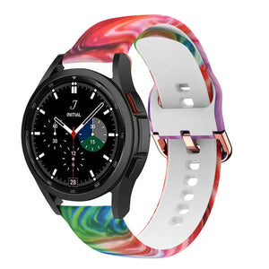 Print Silicone Strap, on a watch, 3/4 front view