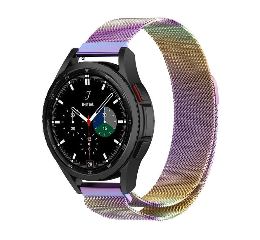 Milanese Strap, on a watch, 3/4 front view