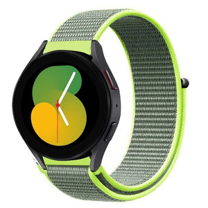Nylon Strap, fluorescent, on a watch, 3/4 front view