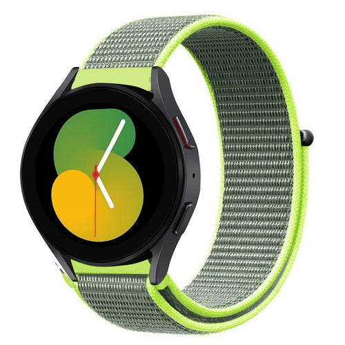 Nylon Strap, fluorescent, on a watch, 3/4 front view