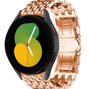 Steel Dragon Strap, rose gold, on a watch, 3/4 front view