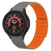 Samsung Galaxy Watch 5 Pro Magnetic Silicone Strap Perfect Fit (Grey/Orange)