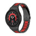 Correa acero eslabones Galaxy Watch 5 Pro (negro/rojo)