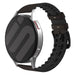 Correa de silicona/cuero Huawei Watch GT 3 42mm (negro/marrón)
