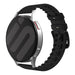 Correa silicona/cuero Huawei Watch 3 (Pro) (negro)