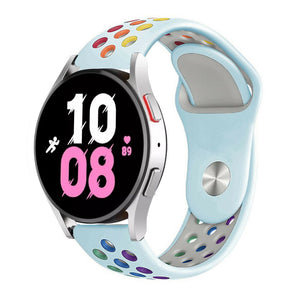 Silicone Sport Strap, on a watch, 3/4 front view