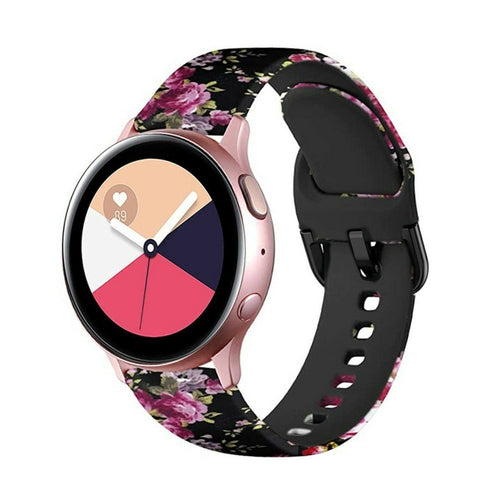 Print Silicone Strap, on a watch, 3/4 front view