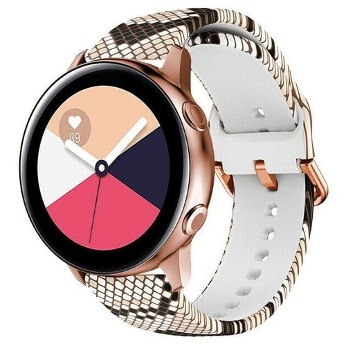 Print Silicone Strap, on a watch, 3/4 front view
