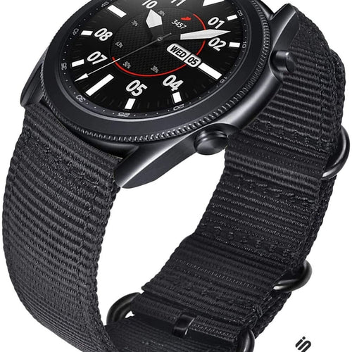 Correa nylon con hebilla Samsung Galaxy Watch 3 45mm (negro)