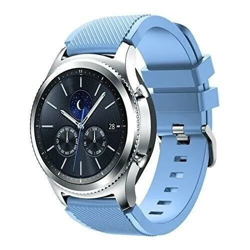 Twill Silicone Strap, on a watch, 3/4 front view