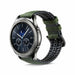 Correa silicona/cuero Samsung Gear S3 (negro/verde)