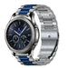 Correa acero Samsung Gear S3 (plata/azul)