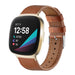 Correa cuero Fitbit Versa 3 (marrón lujoso)