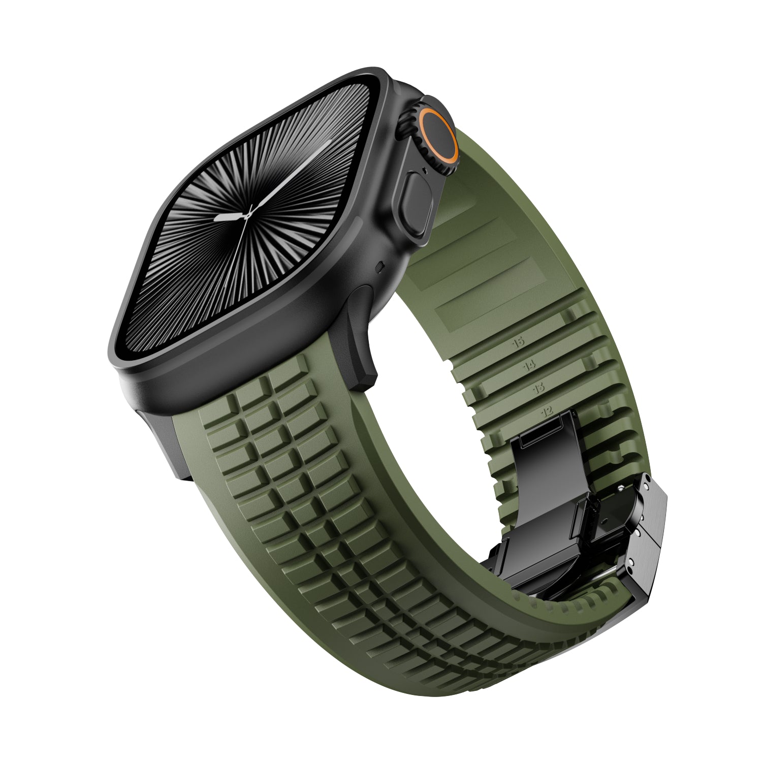 Correa silicona 'Premium' Apple Watch Ultra (verde militar)