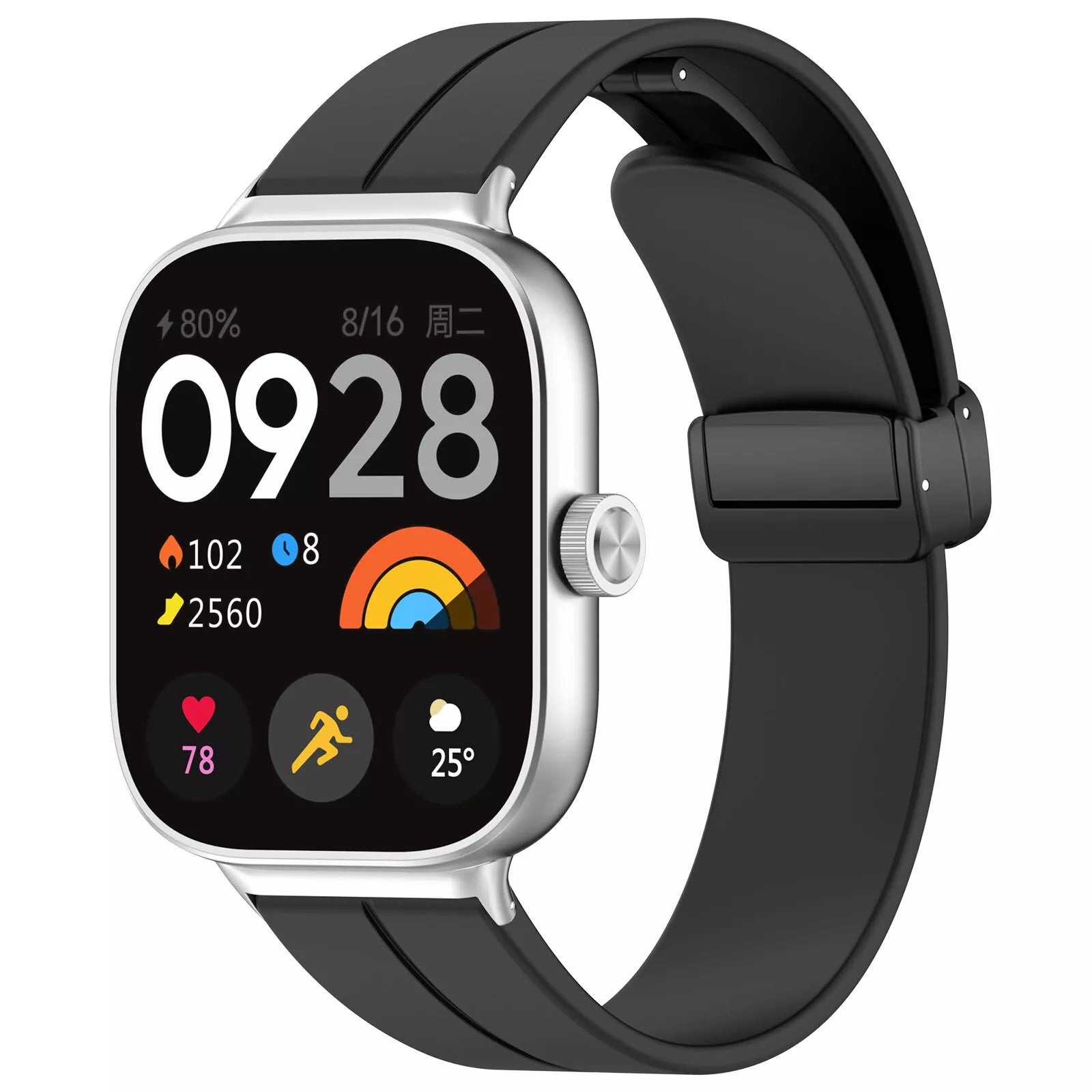 Correa silicona con D-buckle Xiaomi Smart Band 9 Pro (negra)