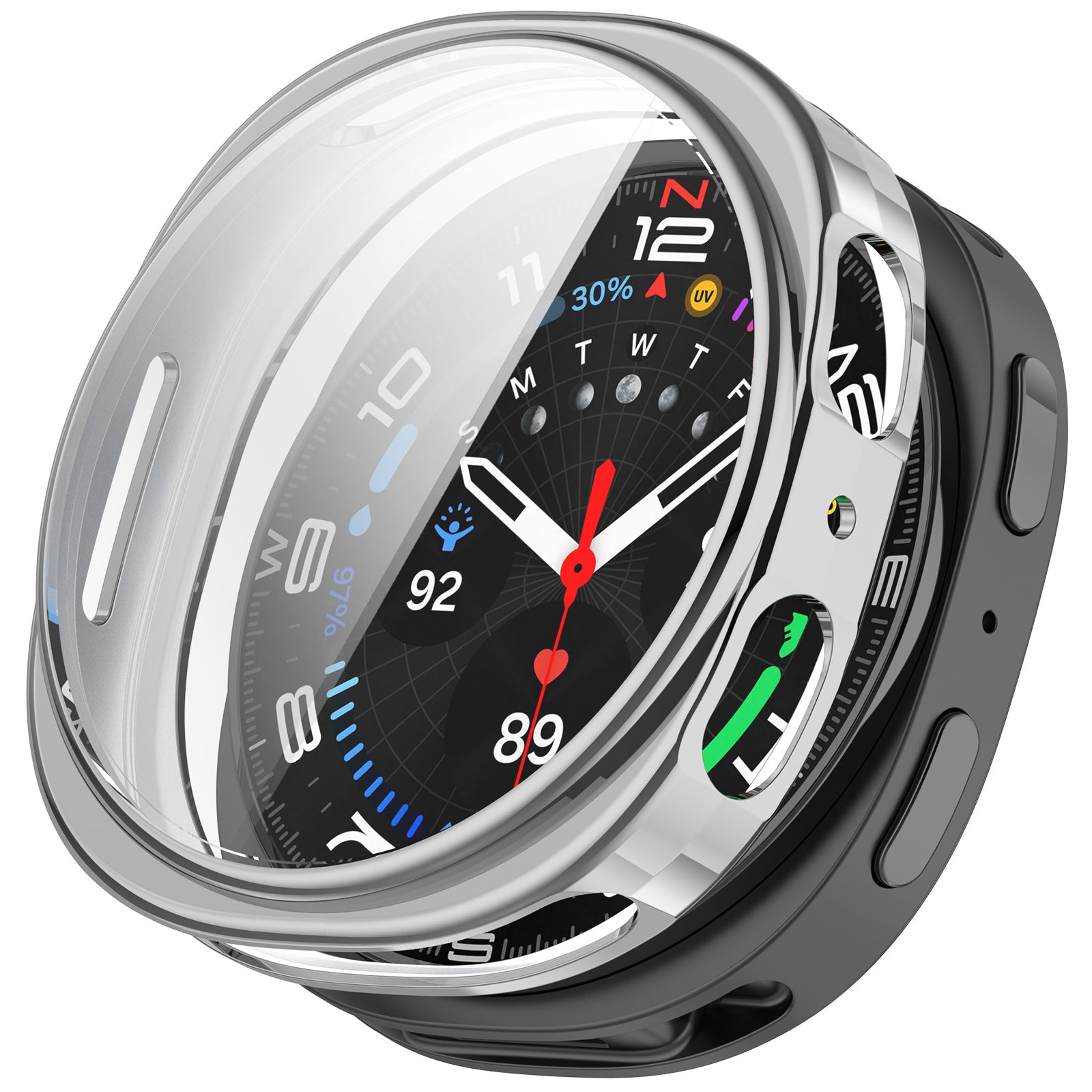 Funda TPU Samsung Galaxy Watch 8 - 40mm (plateado)