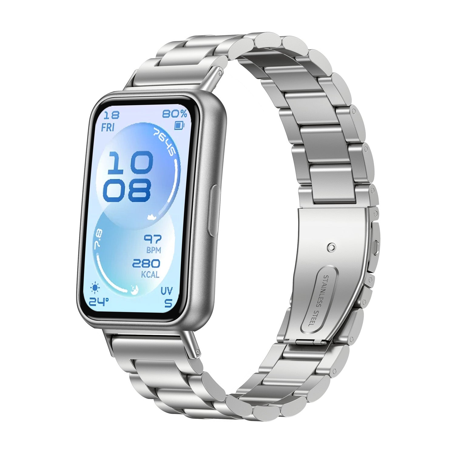 Correa acero Huawei Band 11 (plata)