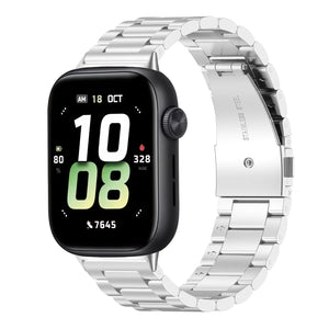 Steel Strap, silver, on a watch, 3/4 front view