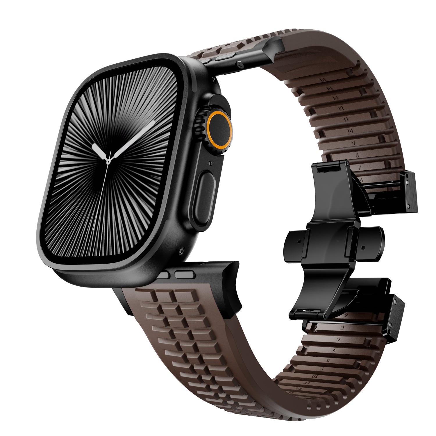 Correa silicona 'Premium' Apple Watch Ultra (marrón rojizo)