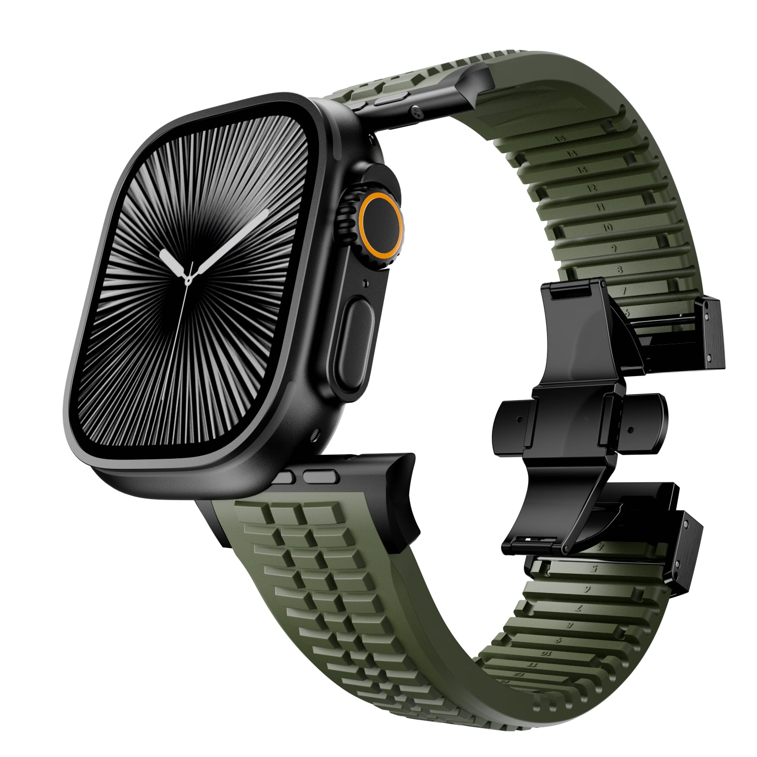 Correa silicona 'Premium' Apple Watch Ultra (verde militar)