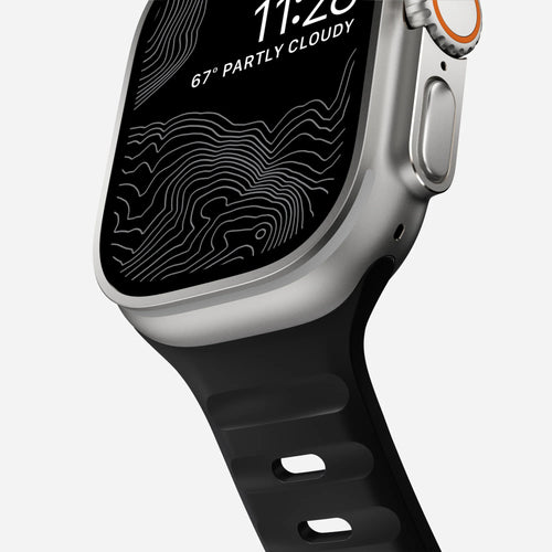 Nomad Correa silicona deportiva Apple Watch (negro)