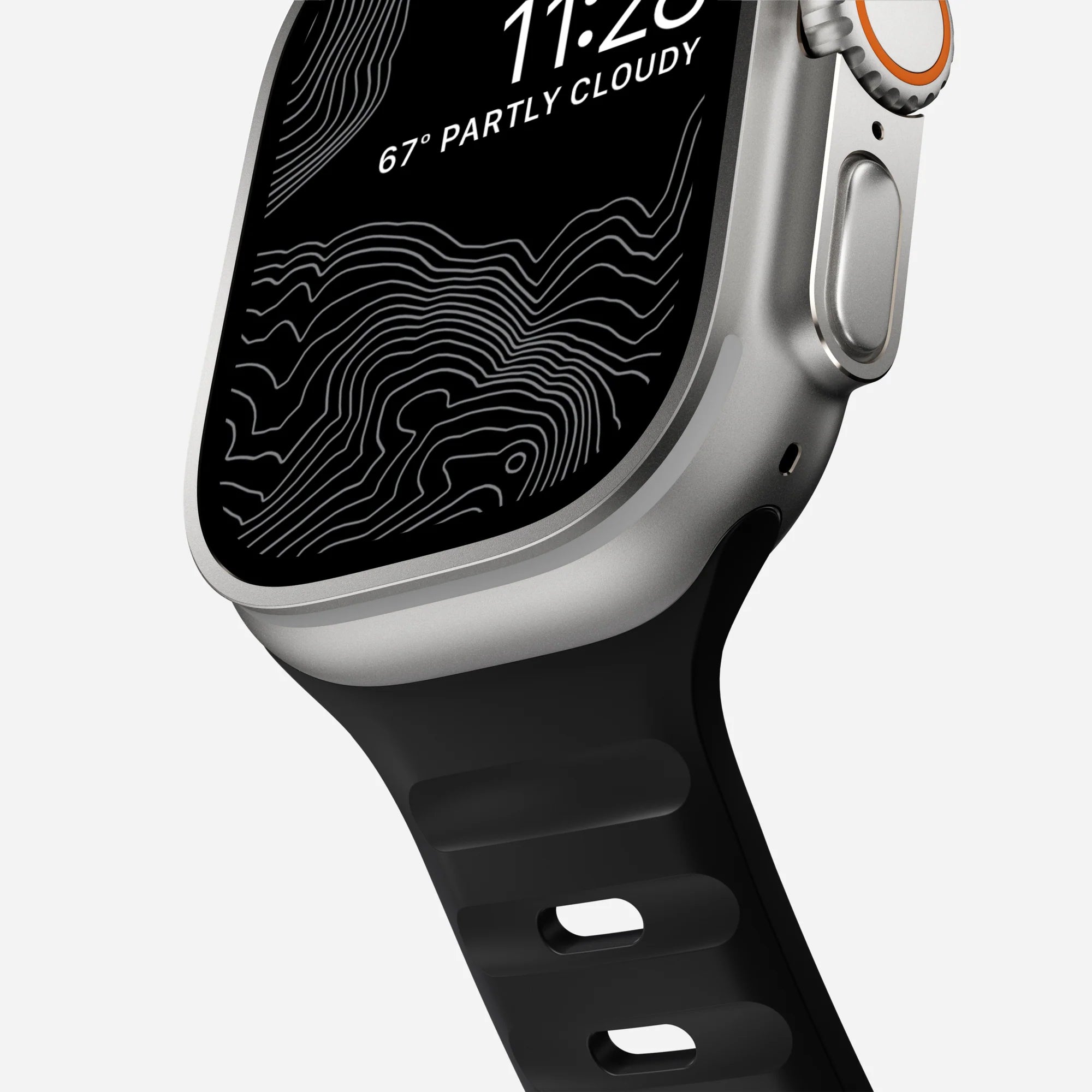 Nomad Correa silicona deportiva Apple Watch (negro)
