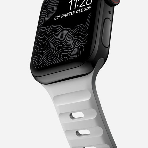 Nomad Sport Apple Watch Silicone Strap (Lunar Gray)