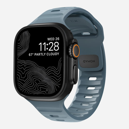 Nomad Correa silicona deportiva Apple Watch (azul naval)