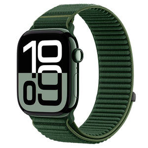 Correa nylon ondulada Apple Watch Ultra (verde oscuro)