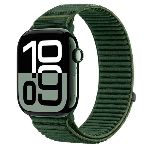 Correa nylon ondulada Apple Watch Ultra (verde oscuro)