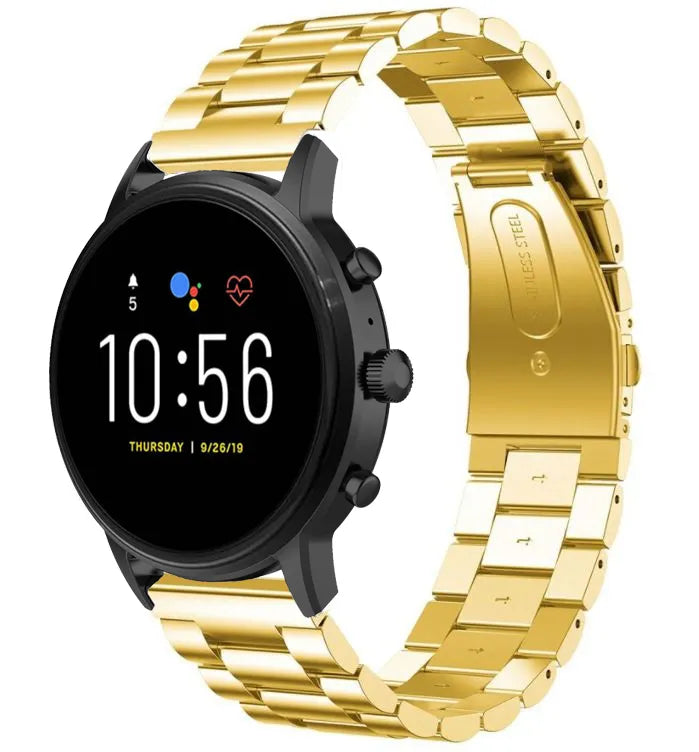 Correa acero Fossil Gen 4 Explorist HR (dorado)