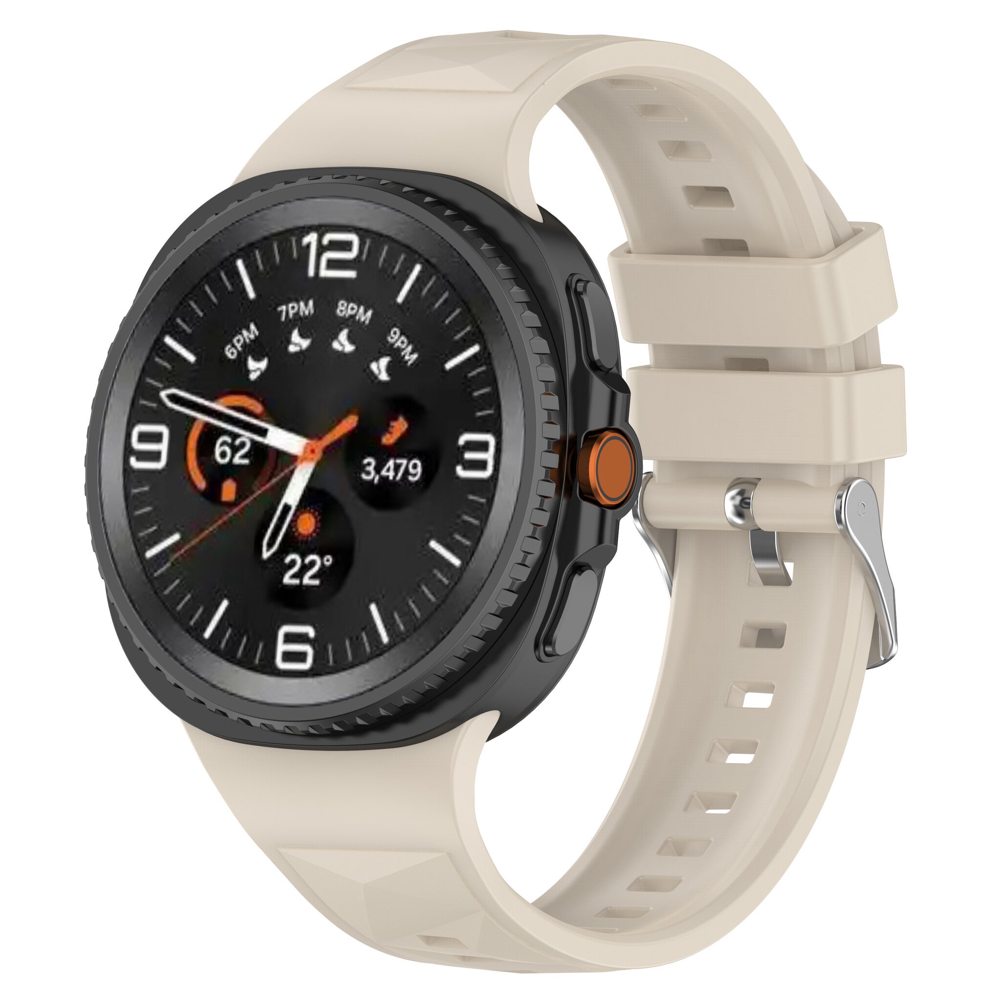 Correa silicona Diamante Samsung Galaxy Watch 8 - 44mm (blanco estrella)