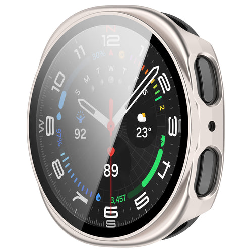 Funda con vidrio Samsung Galaxy Watch 8 - 40mm / 9 - 40mm (blanco estrella)
