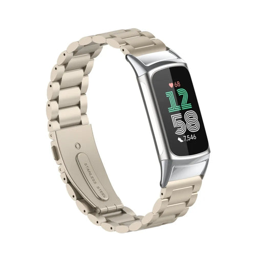 Steel Strap, starlight, on a watch, 3/4 front view