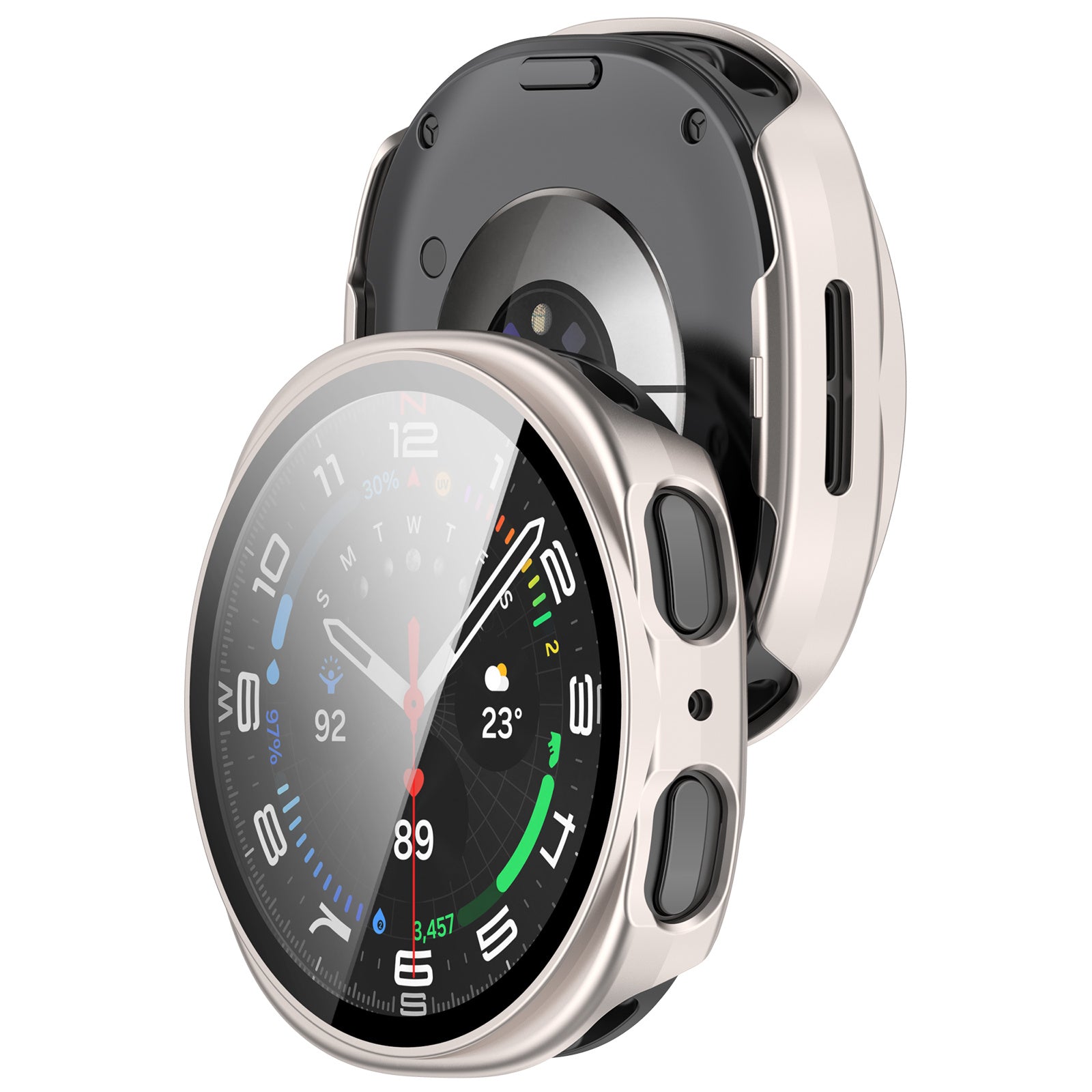 Funda con vidrio Samsung Galaxy Watch 8 - 40mm (blanco estrella)