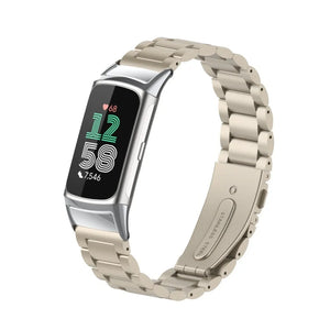Steel Strap, starlight, on a watch, 3/4 front view