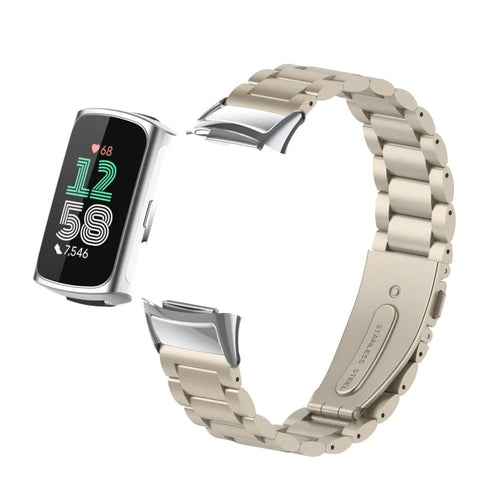 Steel Strap, starlight, on a watch, 3/4 front view