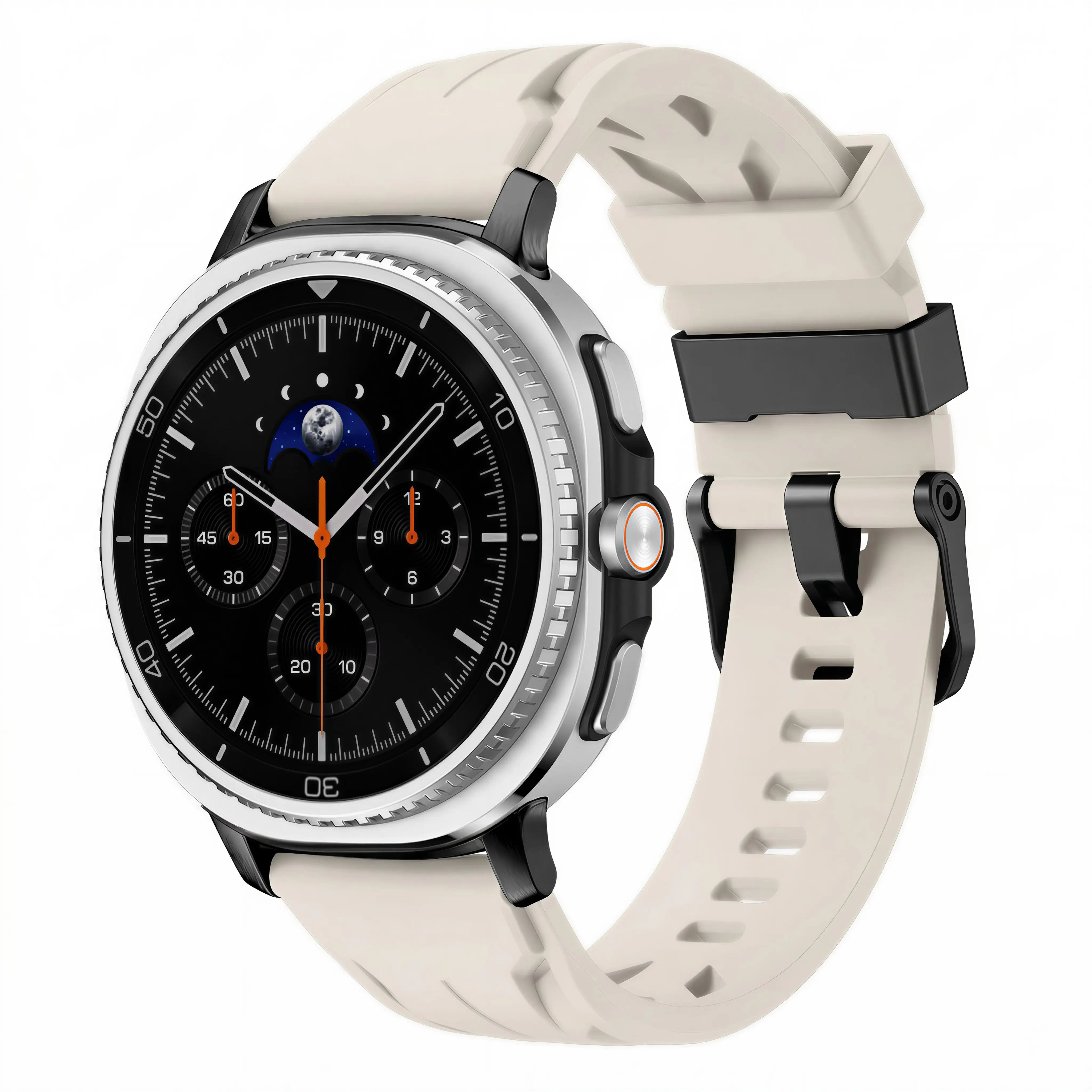 Correa silicona race Samsung Galaxy Watch 9 - 40mm (blanco estrella)