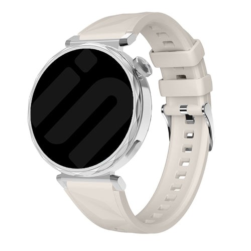 Correa silicona Premium Huawei Watch 5 - 42mm (blanco estrella)