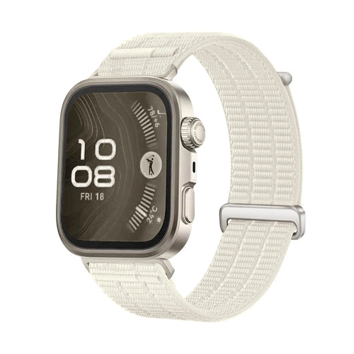 Nylon Air Strap, starlight, on a watch, 3/4 front view