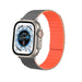 Correa silicona magnética Apple Watch Ultra (gris/naranja)