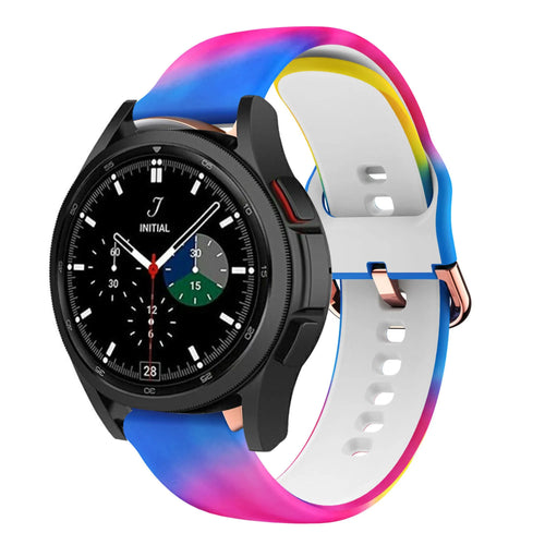 Print Silicone Strap, on a watch, 3/4 front view