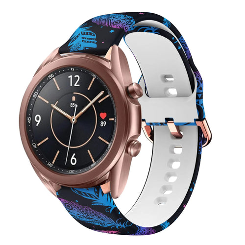 Print Silicone Strap, on a watch, 3/4 front view