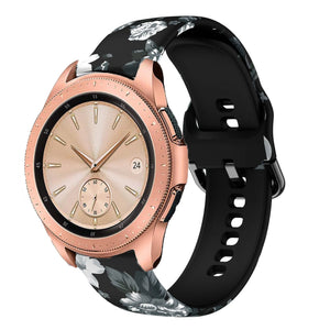Print Silicone Strap, on a watch, 3/4 front view