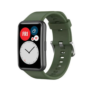 Correa silicona Huawei Watch Fit SE (verde oscuro)