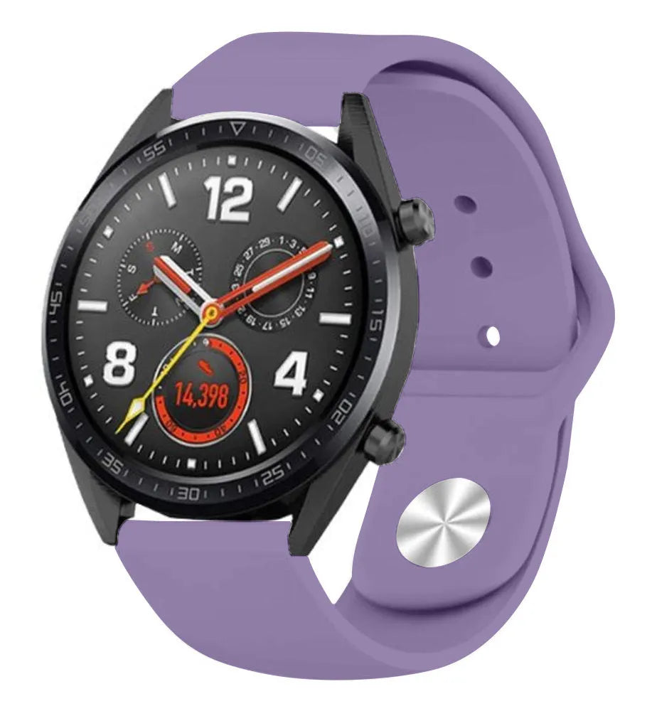 Silicone Sport Strap, on a watch, 3/4 front view