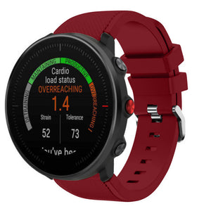 Twill Silicone Strap, on a watch, 3/4 front view