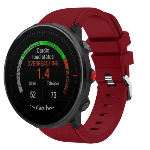 Twill Silicone Strap, on a watch, 3/4 front view